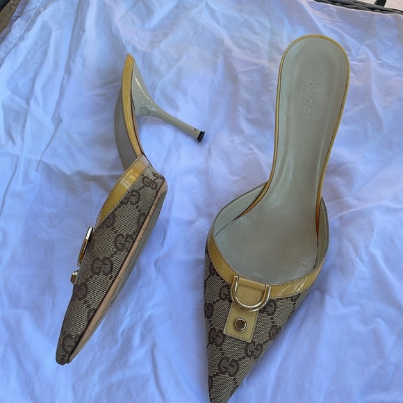 Gucci sand Tess leather pumps - Picture 8 of 16